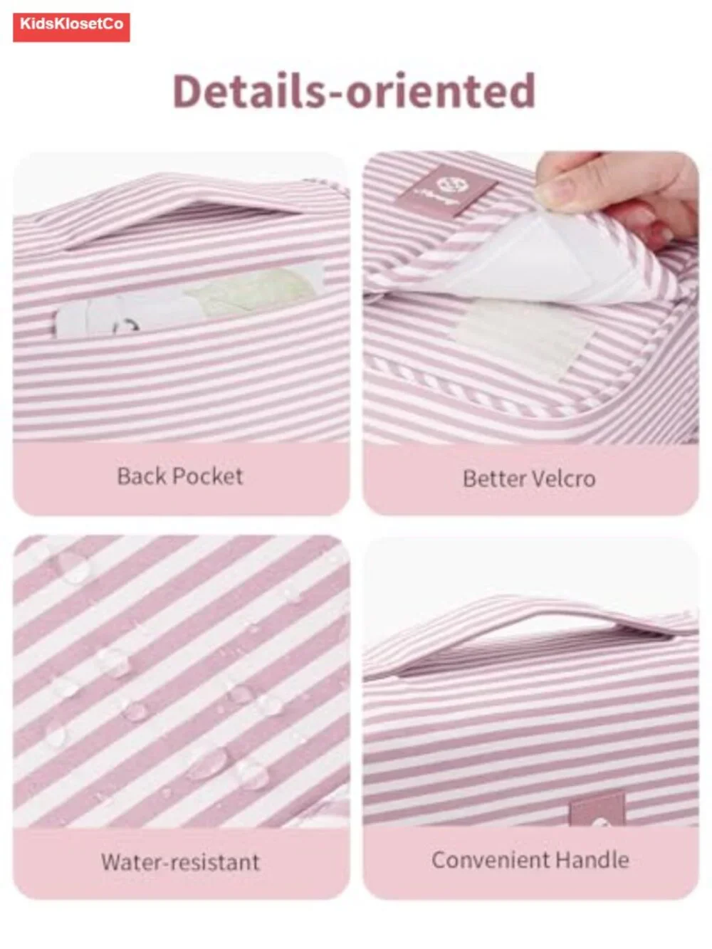 Hanging Toiletry Bag with Hook, Water-Resistant Travel Makeup Organizer,